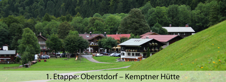 1 Etappe Oberstdorf – Kemptner Hütte